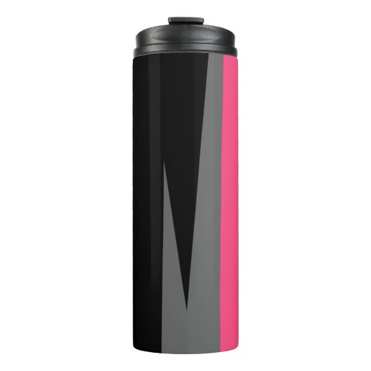 Roze zwart en grijs thermosbeker (Voorkant)