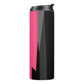 Roze zwart en grijs thermosbeker (Gedraaid links)