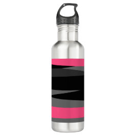 Roze zwart en grijs waterfles 