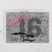 Roze, Zwart en Grunge met Car Sweet 16 Verjaardag Kaart (Voorkant / Achterkant)