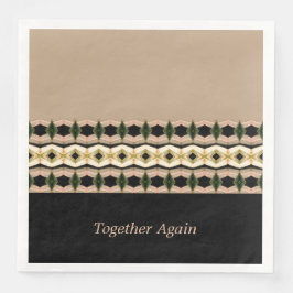 Roze zwart en Taupe Elegant Servet