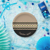 Roze Zwart en tinten van groen Papieren Bordje (Feest)