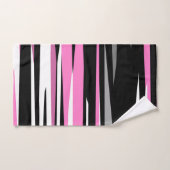 Roze zwart en wit Abstract Bad Handdoek (Handdoek)