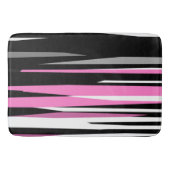 Roze zwart en wit Abstract Badmat (Voorkant)
