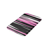 Roze zwart en wit Abstract Badmat (Gekanteld)