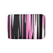 Roze zwart en wit Abstract Badmat (Voorkant)