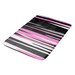 Roze zwart en wit Abstract Badmat