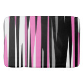 Roze zwart en wit Abstract Badmat (Voorkant)