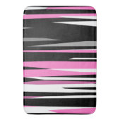Roze zwart en wit Abstract Badmat (Voorkant Verticaal)