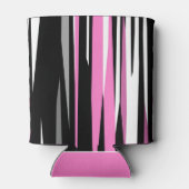 Roze zwart en wit Abstract Blikjeskoeler (Achterkant)