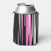 Roze zwart en wit Abstract Blikjeskoeler (Blikje Achterkant)