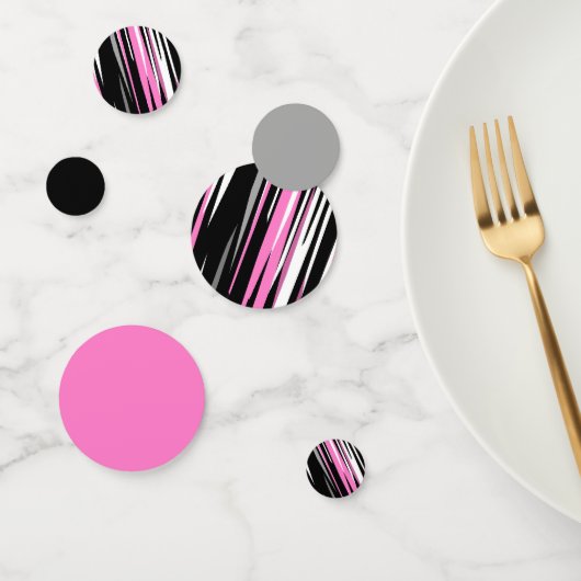 Roze zwart en wit Abstract Confetti (Groep)