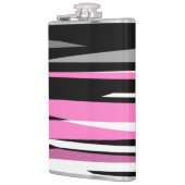 Roze zwart en wit Abstract Heupfles (Links)