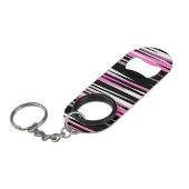 Roze zwart en wit Abstract Mini Flessenopener (Voorkant Gekanteld)