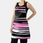 Roze zwart en wit Abstract Schort (Insitu)