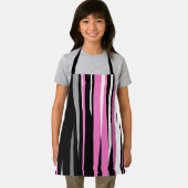 Roze zwart en wit Abstract Schort (Insitu)