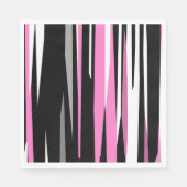 Roze zwart en wit Abstract Servet (Voorkant)