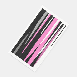 Roze zwart en wit Abstract Servet