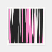 Roze zwart en wit Abstract Servet (Voorkant)