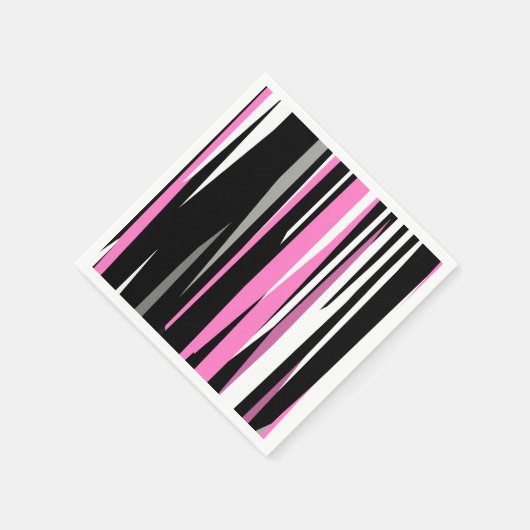 Roze zwart en wit Abstract Servet (Hoek)