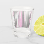 Roze zwart en wit Abstract Shot Glas (Achterkant)