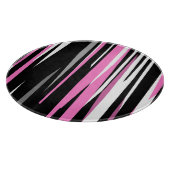 Roze zwart en wit Abstract Snijplank (Hoek)