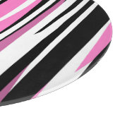 Roze zwart en wit Abstract Snijplank (Hoek)