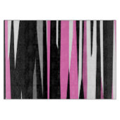 Roze zwart en wit Abstract Snijplank (Voorkant)