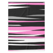 Roze zwart en wit Abstract Tafelkleed (Voorkant)