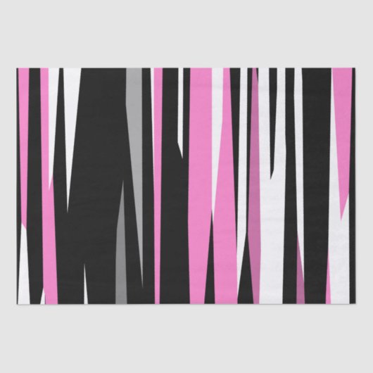 Roze zwart en wit Abstract Tissuepapier (Voorkant)