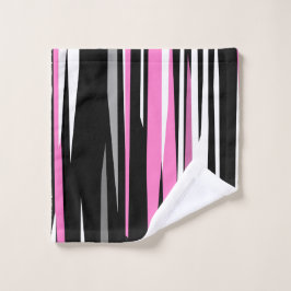 Roze zwart en wit Abstract Washandje