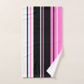 roze zwart en wit bad handdoek (Handdoek)