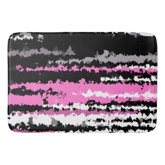roze zwart en wit badmat (Voorkant)
