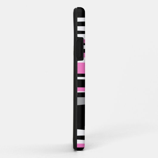 Roze zwart en wit Case-Mate iPhone case (Achterkant/rechts)