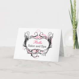 roze zwart en wit Chic Business Thank You Cards Bedankkaart