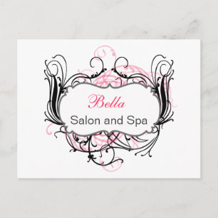 roze zwart en wit Chic Business Thank You Cards Briefkaart