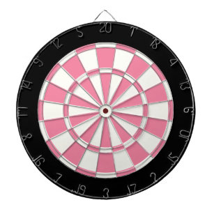 Roze zwart en wit dartbord