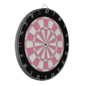 Roze zwart en wit dartbord (Voorkant Links)