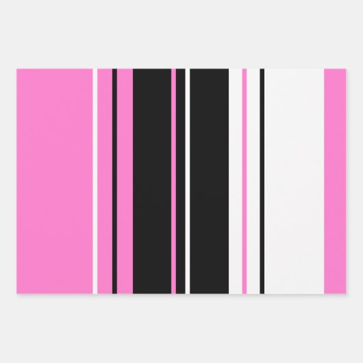 roze zwart en wit inpakpapier vel (Voorkant 2)