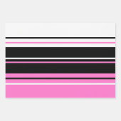 roze zwart en wit inpakpapier vel (Voorkant)