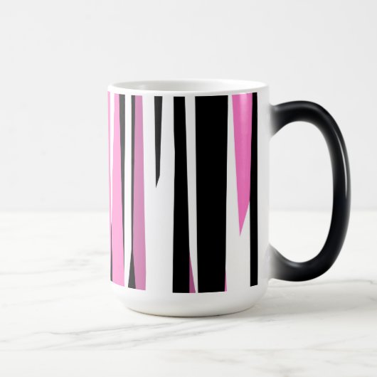 Roze zwart en wit magische mok (Rechts)