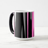 Roze zwart en wit magische mok (Voorkant links)