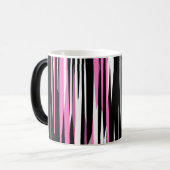 Roze zwart en wit magische mok (Voorkant links)