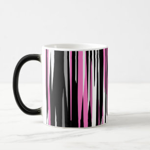 Roze zwart en wit magische mok