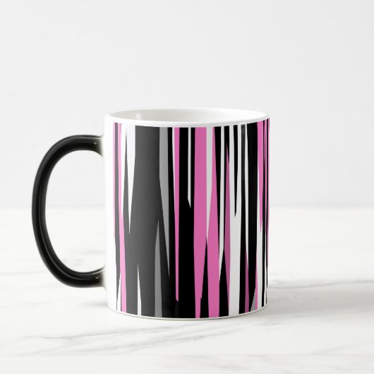 Roze zwart en wit magische mok (Links)