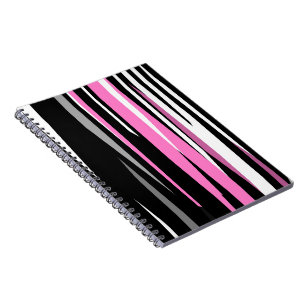 Roze zwart en wit notitieboek