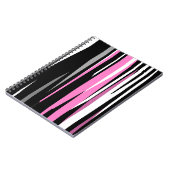 Roze zwart en wit notitieboek (Linkerzijde)