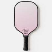Roze Zwart en Wit Plaid Gepersonaliseerd Pickleball Paddle (Achterkant)