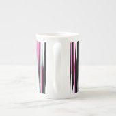 Roze zwart en wit porselein kop (Achterkant)