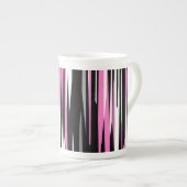 Roze zwart en wit porselein kop (Voorkant rechts)